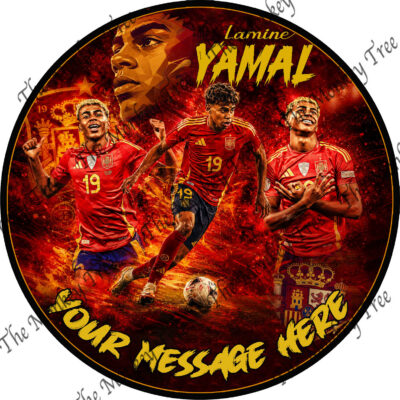 lamine yamal edible image cake topper